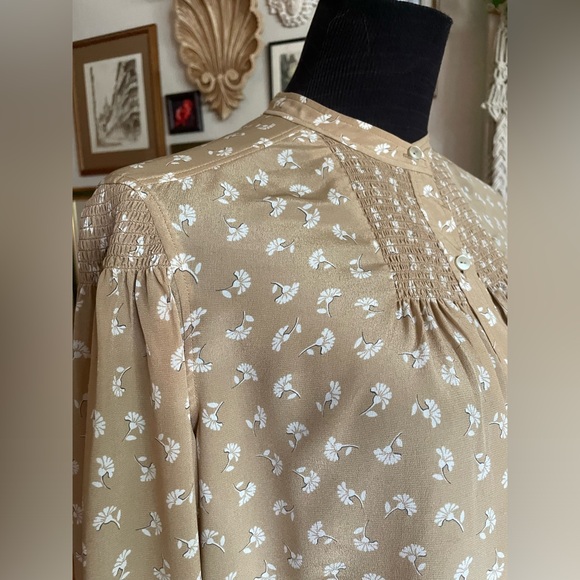 Beige silk blouze - Picture 5 of 8